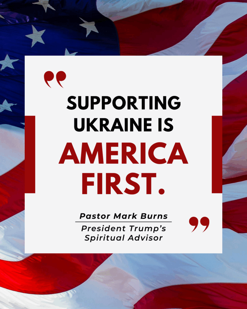 Supporting Ukraine is “America First.” Mark Burns 1