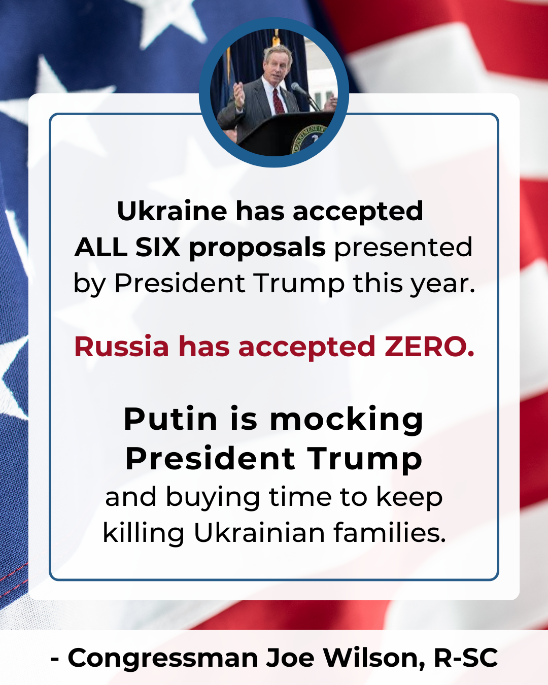 Ukraine has accepted ALL SIX proposals – Joe Wilson 1